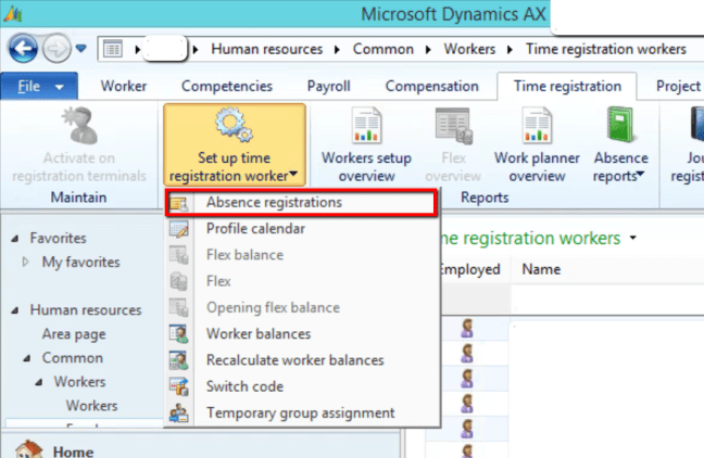 AX2012_TA_Absence_Registration_menus
