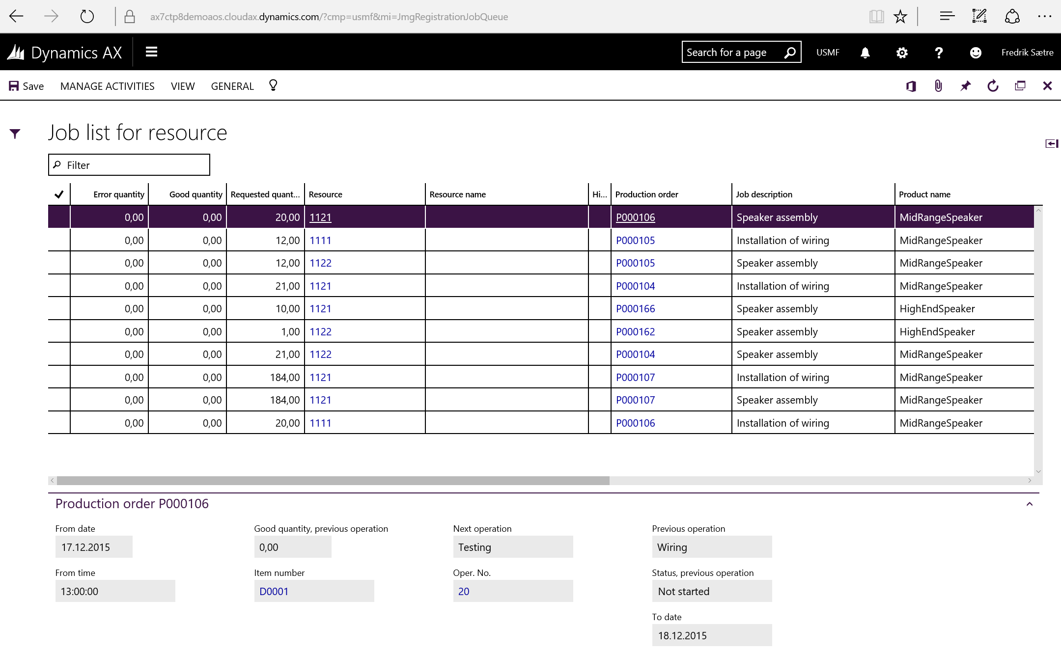 AX7 T&A: Job registration – dyntips.com by Fredrik Sætre